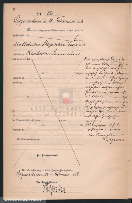 Obraz 15 z jednostki "Księga zgonów"