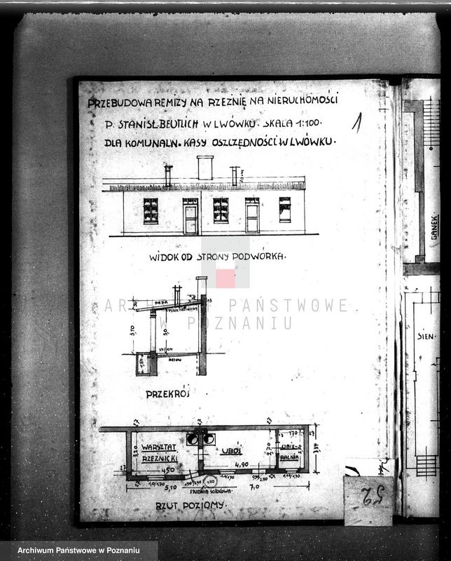Obraz 6 z jednostki "Budowa rzeźni dla Komunalnej Kasy Oszczędnościowej w Lwówku, pow. Nowy Tomyśl"