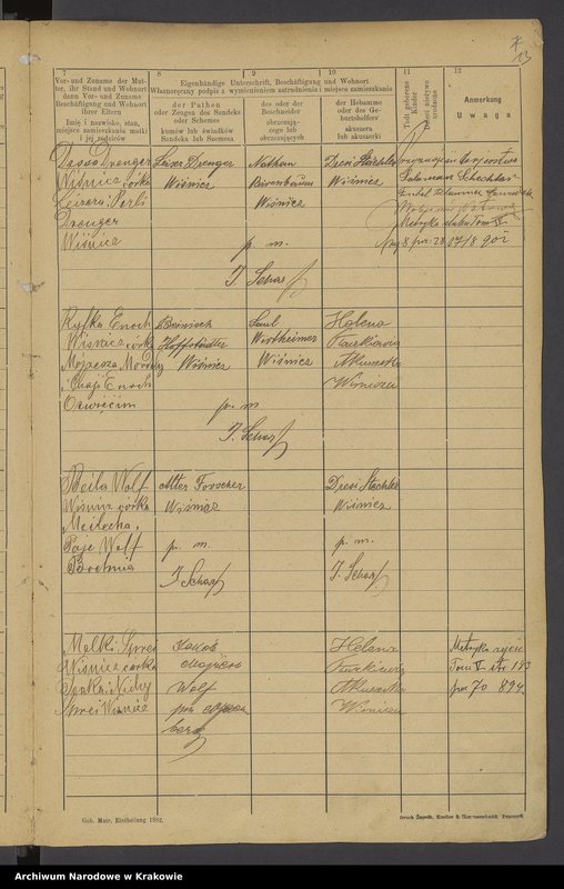image.from.unit.number "Księga urodzonych dla okr.[ęgu] metr.[ykalnego] izr.[aelickiego] w Wisniczu od 14.V.1893 r. do 1.VII.1897 r. [Tom VII]"