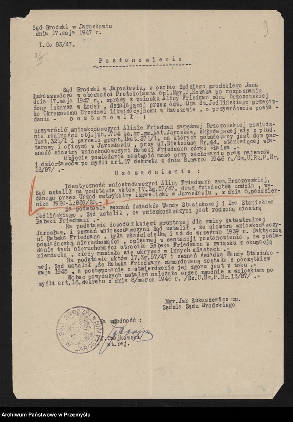 image.from.unit.number "Księga urodzin izr[aelickiego] Urzędu metrykalnego w Jarosławiu 1911"