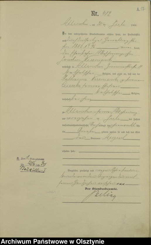 image.from.unit.number "Geburts-Haupt-Register Tom II, Nr 398-778"