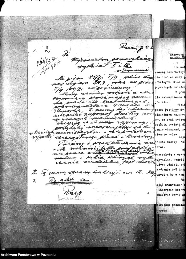 Obraz 6 z jednostki "[Budowa i naprawa dróg w powiecie wąbrzeskim i sprawa zatrudnienia bezrobotnych pow. wąbrzeski]"