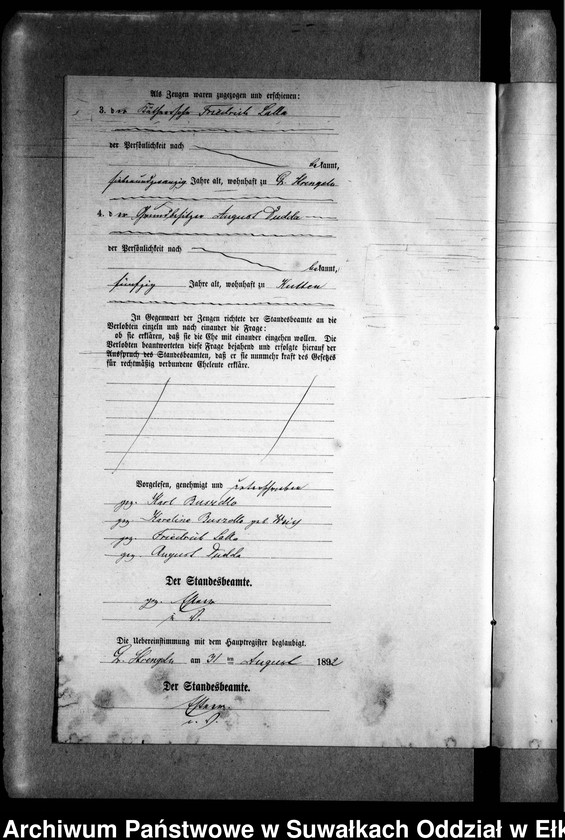 image.from.unit.number "Heiraths-Neben-Register des Preussischen Standes-Amtes Gr. Strengeln Kreis Angerburg"