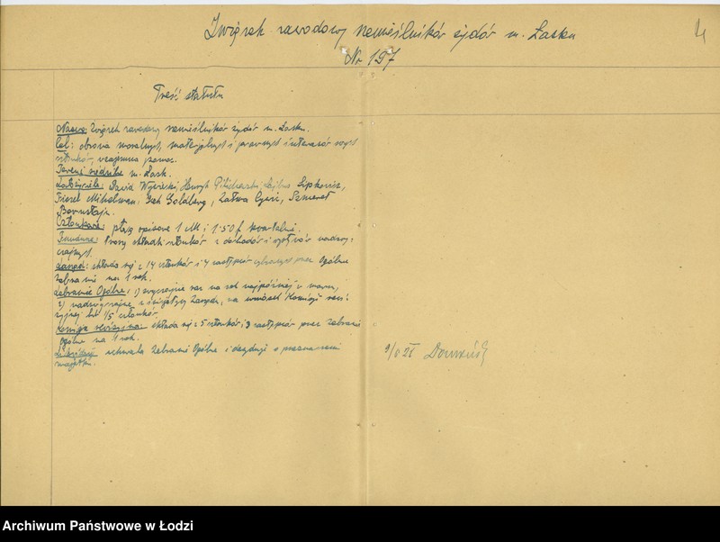 Obraz 7 z jednostki "Związek Zawodowy Rzemieślników Żydów w Łasku"