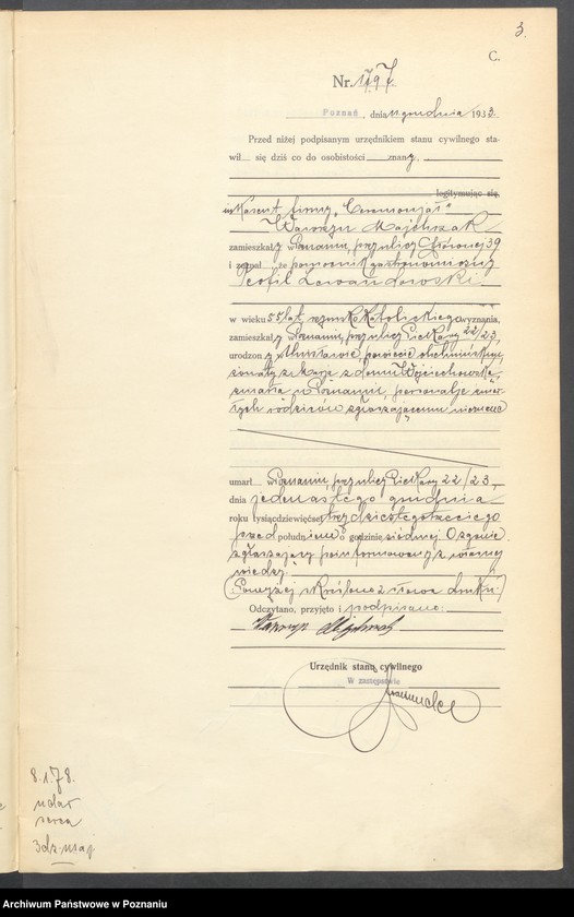 Obraz 5 z jednostki "Księga miejscowa zgonów tom IV [Rejestr główny zgonów]"