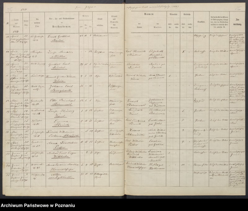 Obraz 16 z jednostki "[Akta urodzeń i chrztów, ślubów, zgonów]"