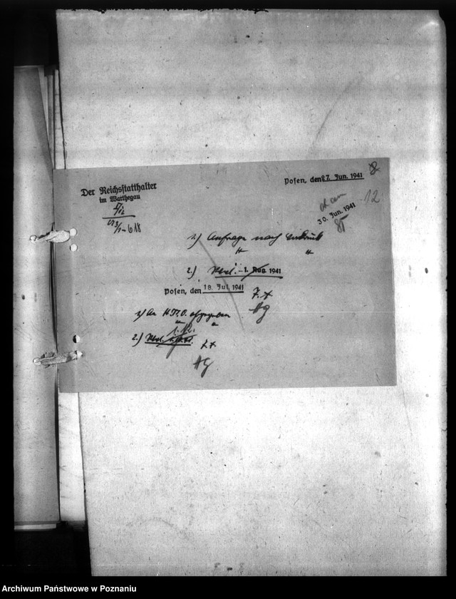 Obraz 17 z jednostki "Wohnungszuweisungen für Deutsche. Verdrängung der Polen."