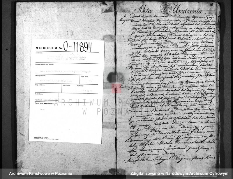 Obraz 3 z jednostki "Akta urodzenia, małżeństwa i zgonu"