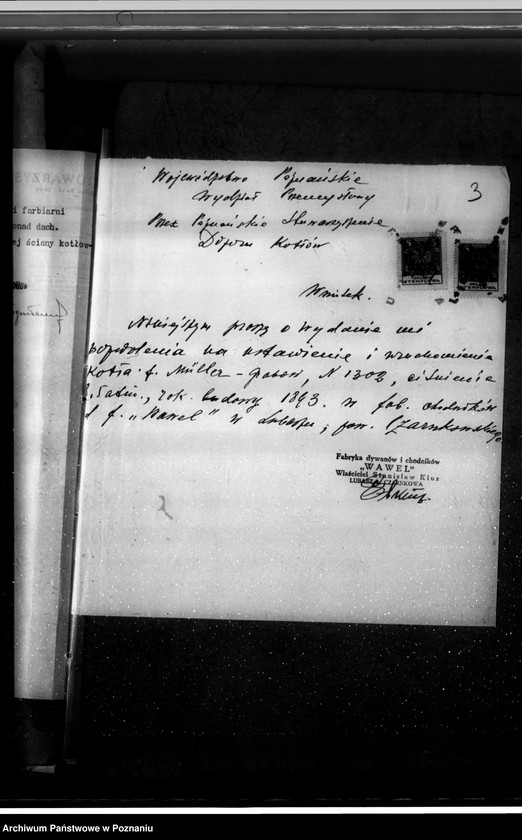 Obraz 6 z jednostki "Fabryka dywanów i chodników w Lubaszu pow. czarnkowski - St. Kluz nr fabryczny kotła 3102 nr woj. kotła 2952"