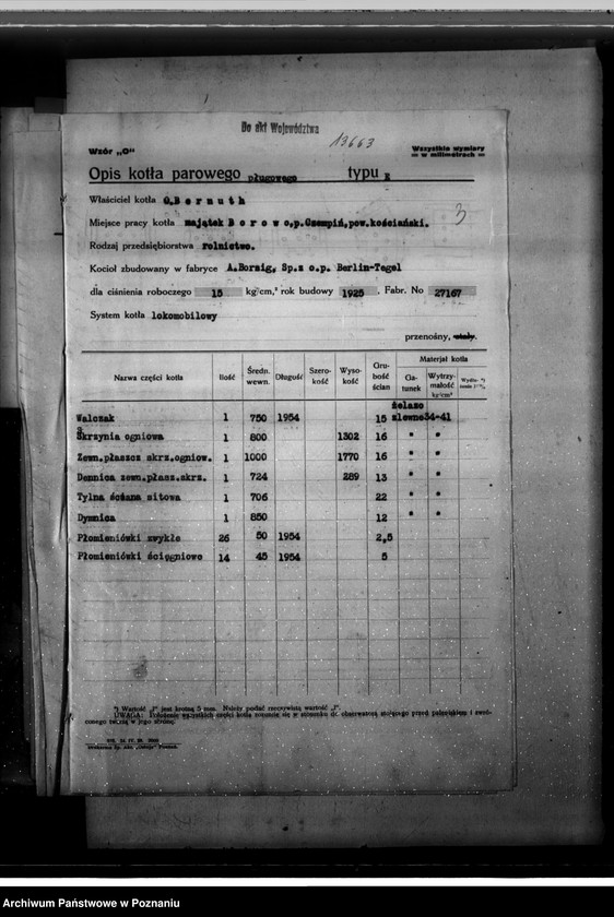 Obraz 7 z jednostki "Majątek Borowo pow. kościański własność O. Bernutha nr woj. kotła 6349"