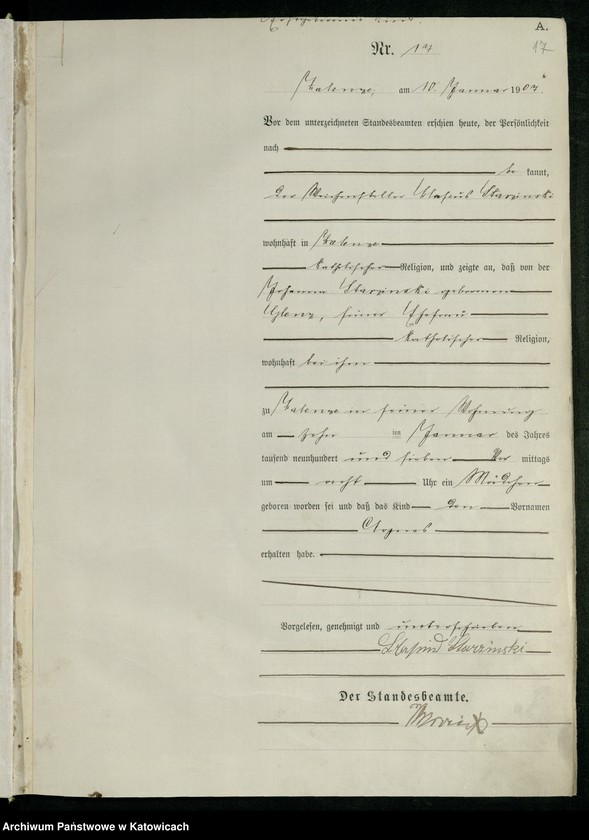 image.from.unit.number "Księga urodzeń, tom 1, nr 1-560"