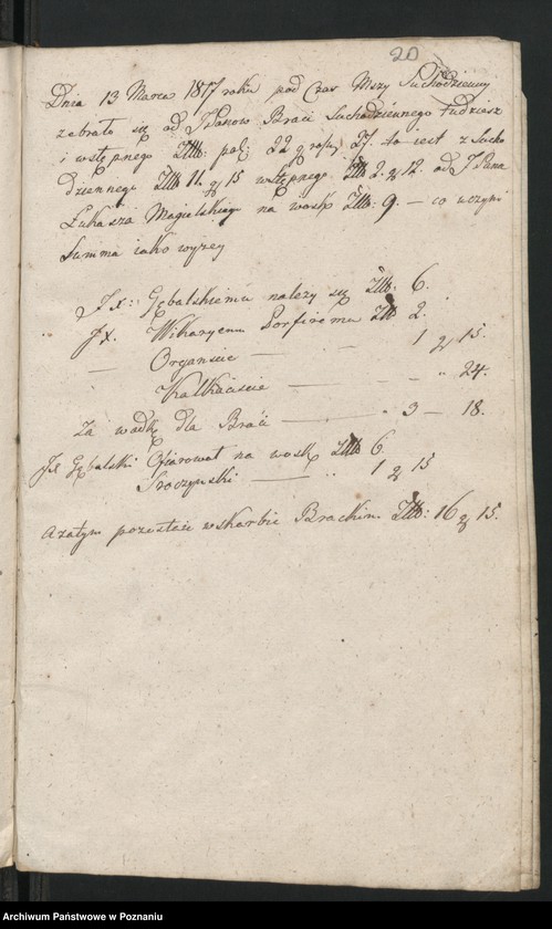 image.from.unit.number "Książka suchodzienna świętej pamięci braci i sióstr bractwa S.Trójcy i oraz piwowarskiego"
