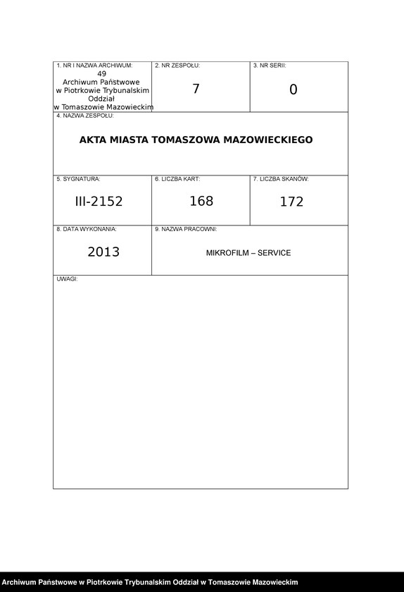 image.from.unit.number "Dowodów osobistych od nr 951 do 1100. Tom VII"
