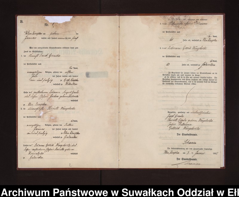 image.from.unit.number "Heiraths-Neben-Register des Preussischen Standes-Amtes Gross Konopken Kreis Loetzen"