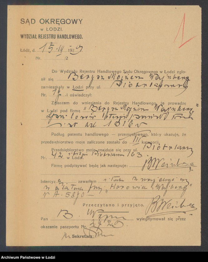 Obraz 3 z jednostki "Berysz Mojżesz Wajnberg- sprzedaż losów loterii państwowej"