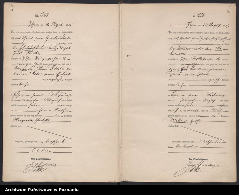 Obraz 5 z jednostki "Księga miejscowa urodzeń tom IV [Rejestr główny urodzeń]"