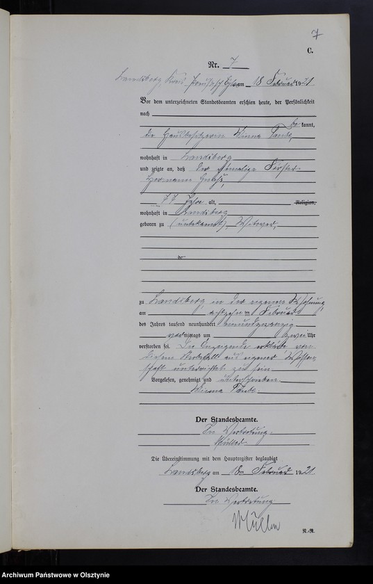 image.from.unit.number "Sterbe-Neben-Register Nr 1 - 39 [ Księga zgonów - wtóropis ]"