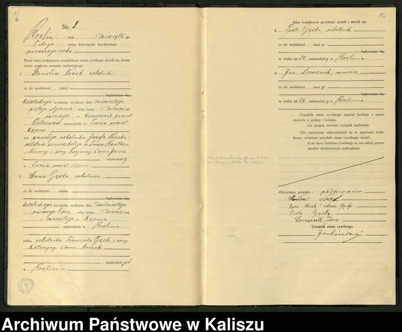 Obraz 11 z jednostki "[Księga małżeństw]"