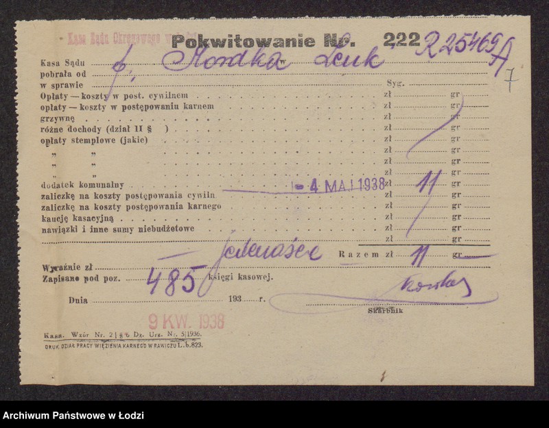 Obraz 9 z jednostki "Mordka Lenk- wyrób i sprzedaż przędzy"