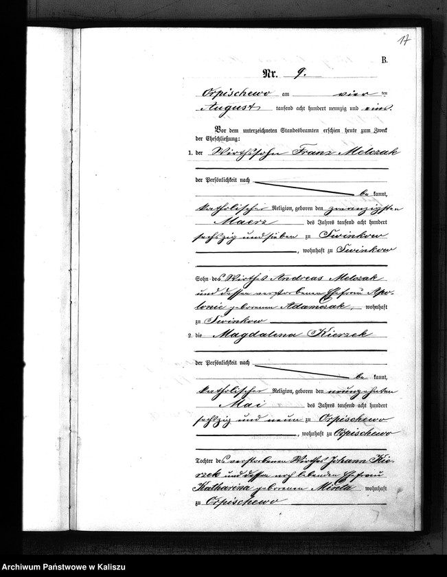 Obraz 20 z jednostki "[Księga małżeństw]"