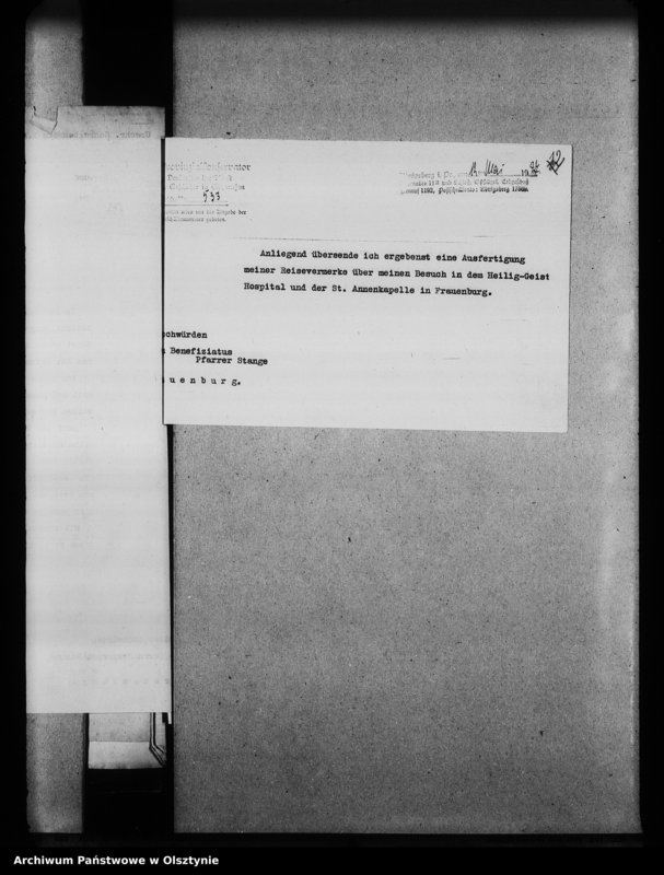 image.from.unit.number "Frauenburg, Heiligen Geist-Hospital und Armeekapelle"