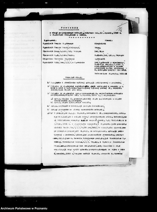 Obraz 14 z jednostki "Zebrania periodyczne powiatowe /kierowników władz i urzędów niezespolonych z terenu poszczególnych powiatów omawiające ogólną sytuację polityczną i społeczno-gospodarczą"