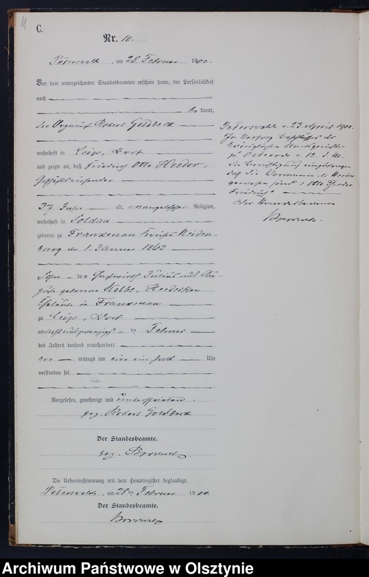 Obraz 13 z jednostki "Sterbe-Neben-Register Nr 1 - 55"