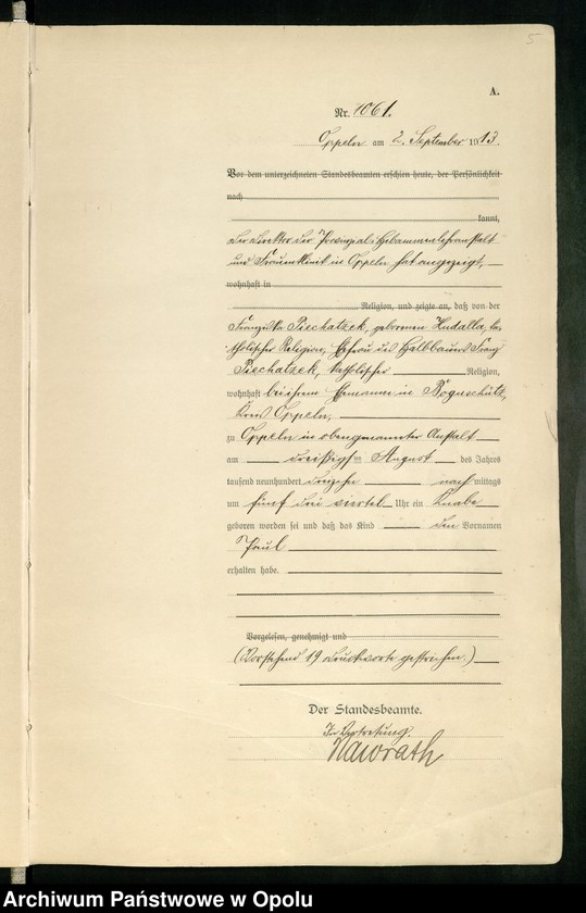 image.from.unit.number "Urząd Stanu Cywilnego Opole Księga Urodzeń Rok 1913 1058-1559"
