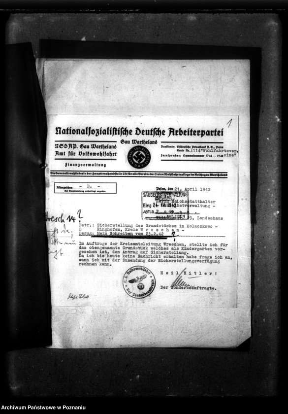 Obraz 5 z jednostki "Katholische Grundstück in Ringhofen [Kolankowo], Kreis Wreschen."