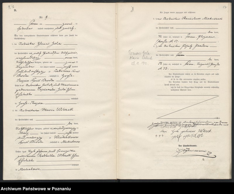 Obraz 11 z jednostki "Księga miejscowa małżeństw [Rejestr główny małżeństw]"