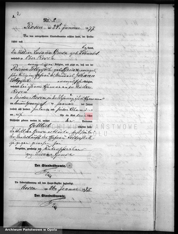 image.from.unit.number "Geburts-Neben-Register Standesamts Rosen pro 1877"