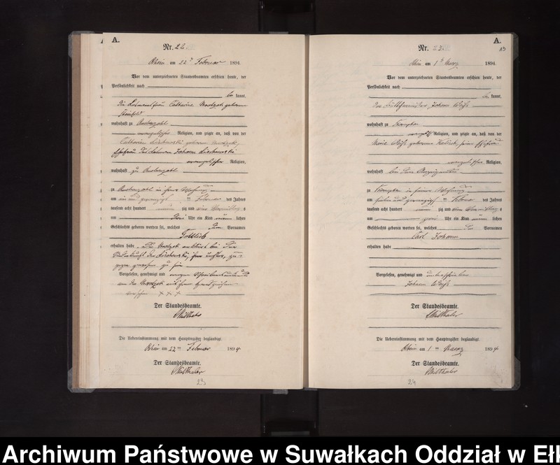 image.from.unit.number "Geburts-Neben-Register des Königlichen Preussischen Standes-Amtes Orlen Kreis Loetzen"