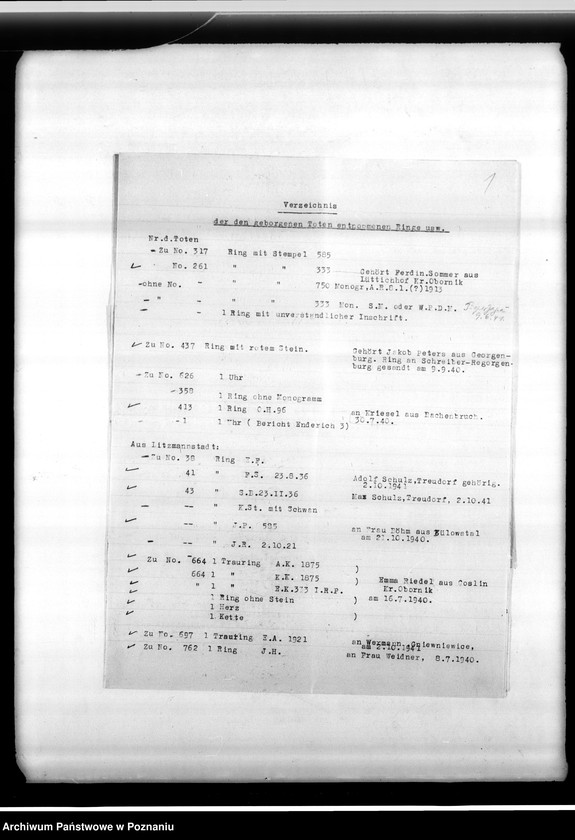 Obraz 5 z jednostki "Spisy rzeczy znalezionych przy ekshumowanych"