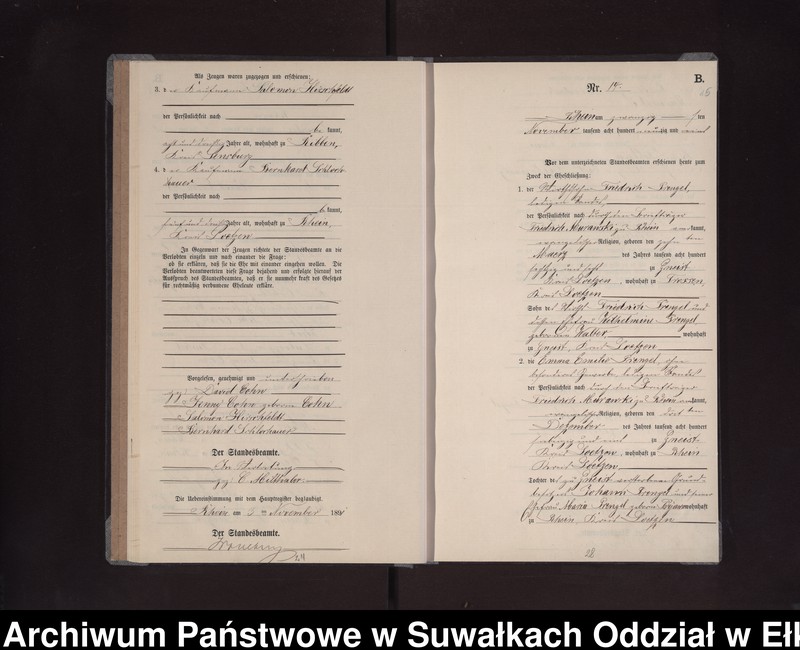image.from.unit.number "Heiraths-Neben-Register des Preussischen Standes-Amtes Rhein Kreis Loetzen"