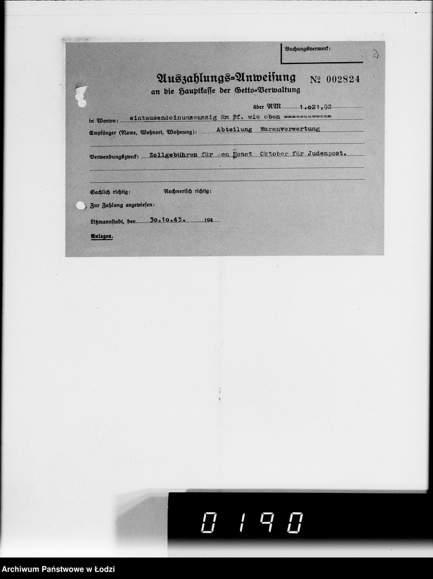 Obraz 6 z jednostki "Einnahme Anweisungen"