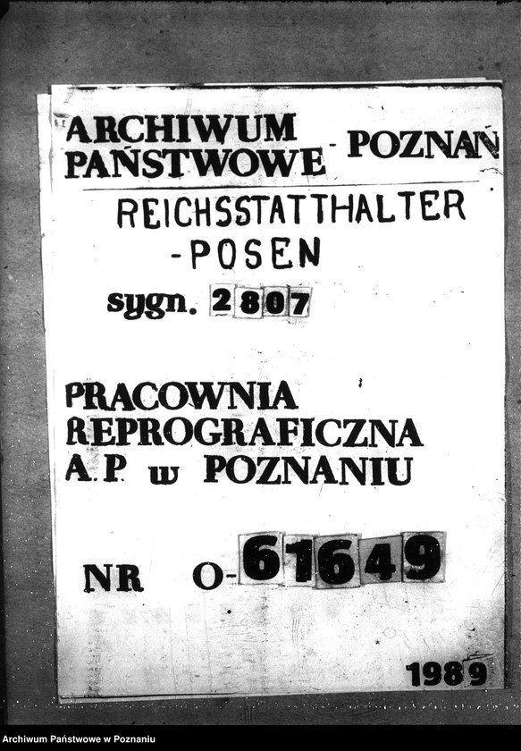 Obraz 1 z jednostki "Aktion Warschau - Hauptakten I (Łupy wojenne zdobyte podczas powstania warszawskiego"