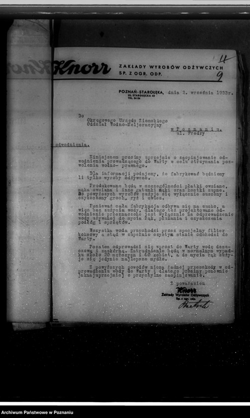 Obraz 14 z jednostki "/Sprawy wodne firmy "Knorr" ul. Starołęcka/"