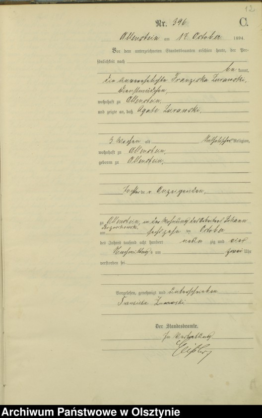 image.from.unit.number "Sterbe-Haupt-Register Tom II,Nr 386 - 494"
