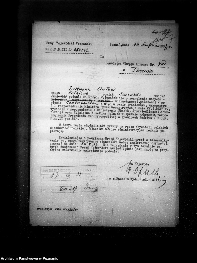 Obraz 11 z jednostki "/Dzierżawa ziemi w pasie granicznym/"