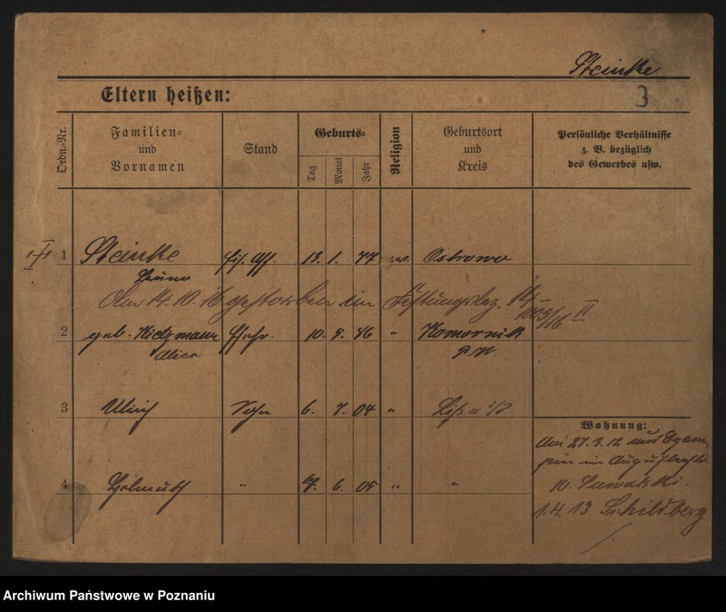 Obraz 11 z jednostki "Stainke (Stein...) - Stamwitz"