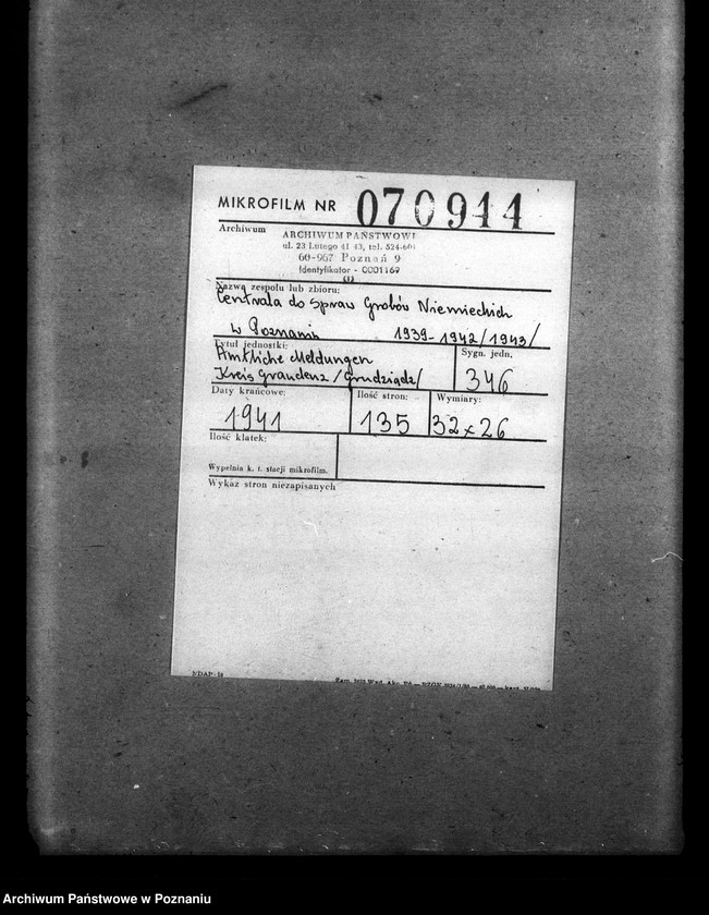 Obraz 2 z jednostki "Amtliche Meldungen Kreis Grandenz (Grudziądz)"