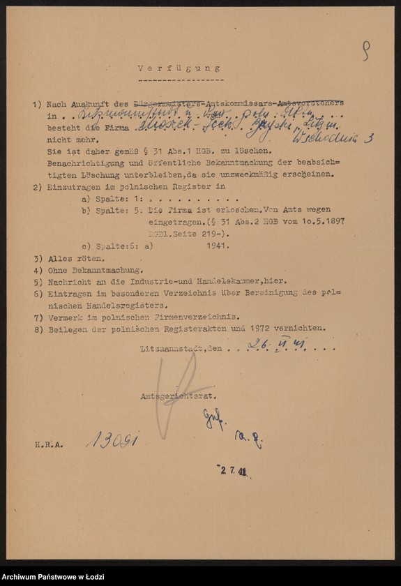 Obraz 11 z jednostki "Moszek Icek Brzyski – sprzedaż drobiu"