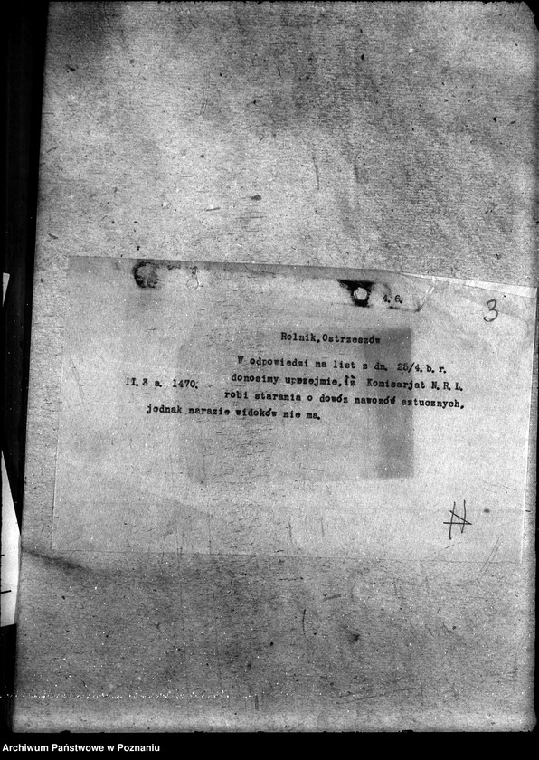 Obraz 7 z jednostki "Zapotrzebowanie sztucznych nawozów w poszczególnych powiatach na wiosnę 1919"