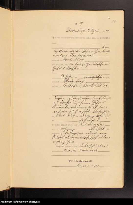 image.from.unit.number "Sterbe-Haupt-Register Nr 1 - 91"