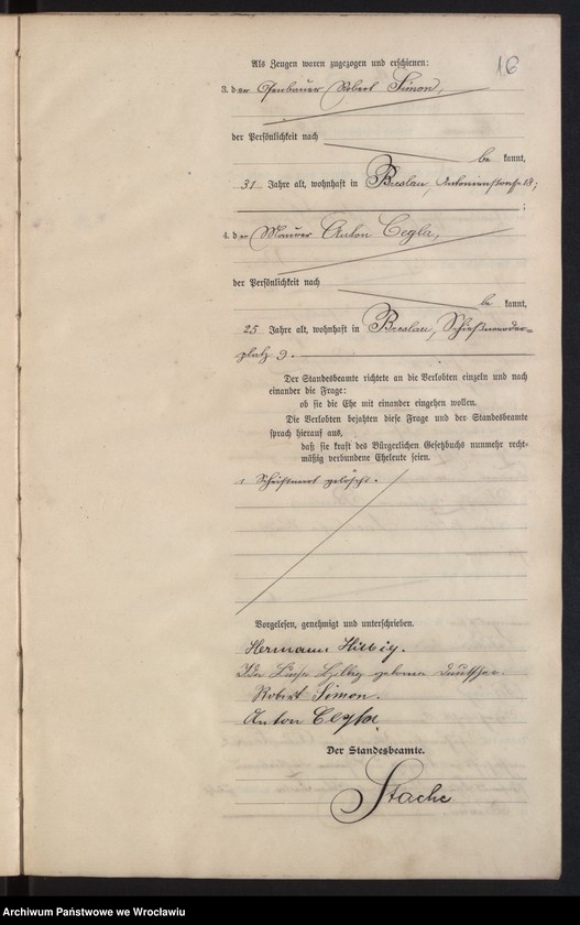 image.from.unit.number "Heiraths-Haupt-Register Breslau I 1904 Band 1"