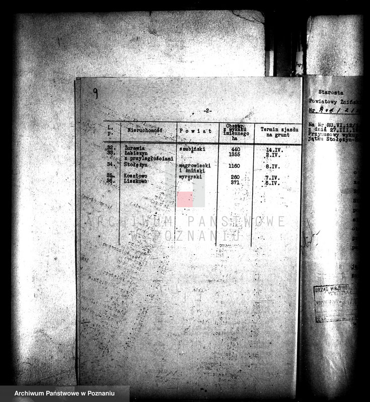 Obraz 13 z jednostki "Przymusowy wykup majątków: Stołężyn, Wapno, Panigródz i Rusiec powiatu wągrowieckiego i żnińskiego"