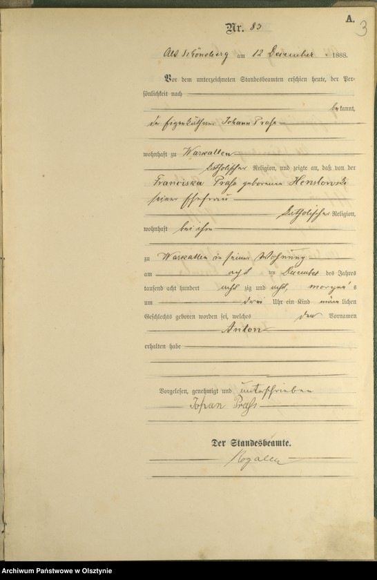 image.from.unit.number "Geburts-Haupt-Register Nr 81 - 88"