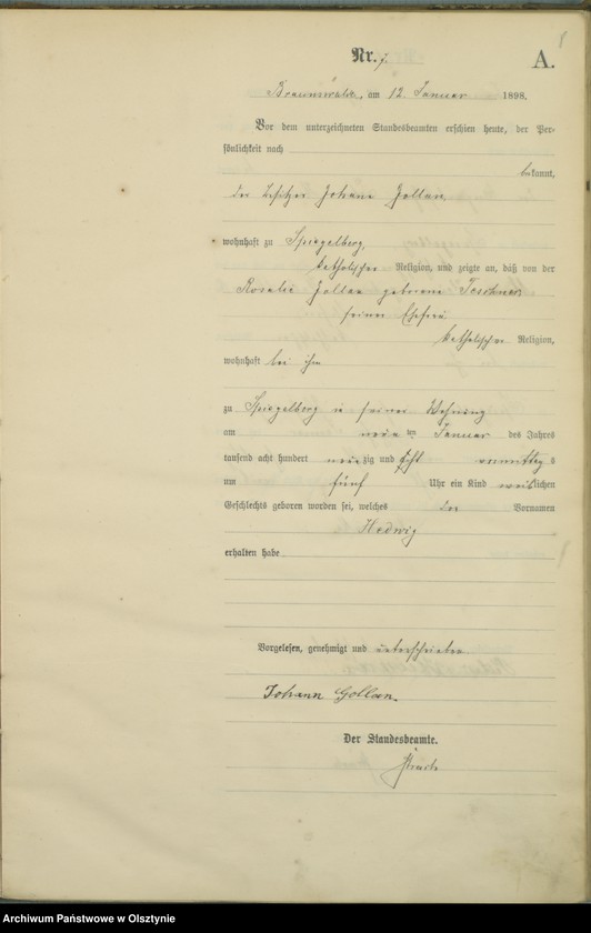 image.from.unit.number "Geburts-Haupt-Register Nr 1 - 78"