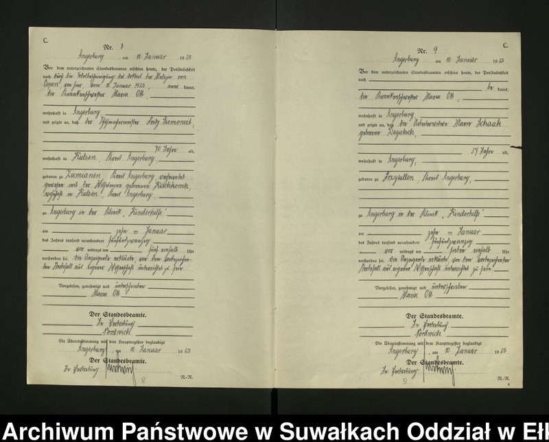 image.from.unit.number "[Sterbe - Register (Neben - Register) Standesamt Angerburg einschl. der Bezirke Gross Strengeln, Kehlen und Prinowen]"
