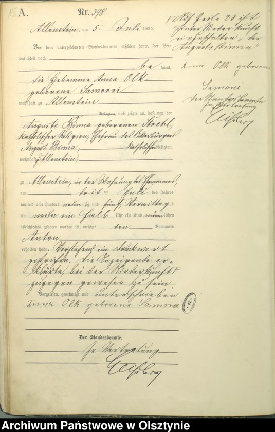 image.from.unit.number "Geburts-Haupt-Register Tom II,Nr 385 - 790"